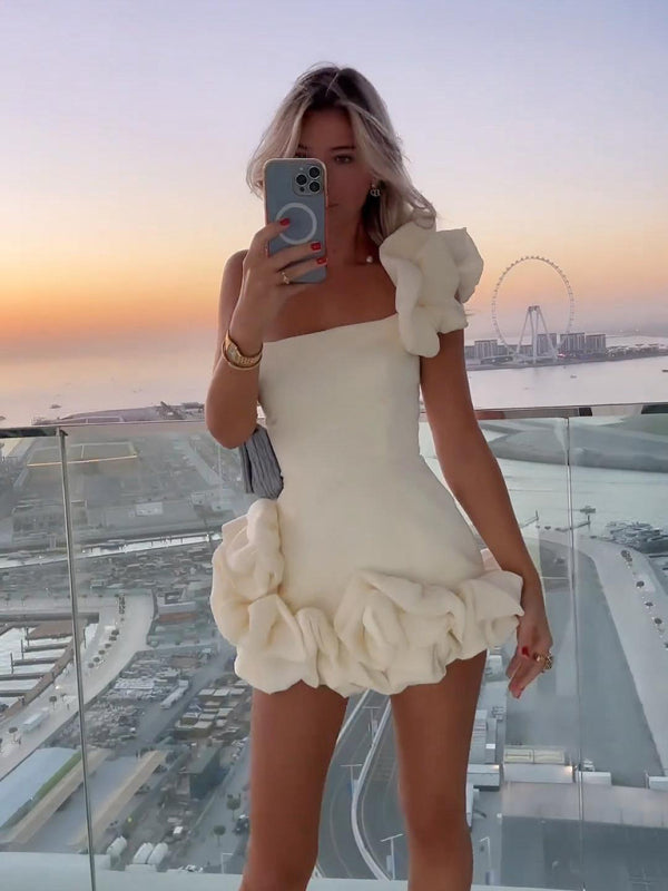 Elegantes Emma - Ein-Schulter-Minikleid für besondere Anlässe
