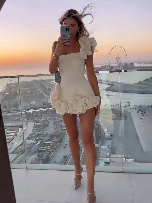 Elegantes Emma - Ein-Schulter-Minikleid für besondere Anlässe