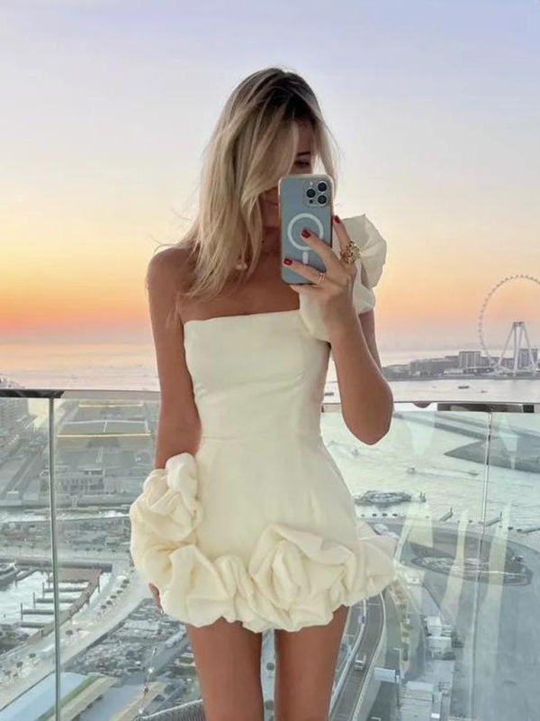Elegantes Emma - Ein-Schulter-Minikleid für besondere Anlässe