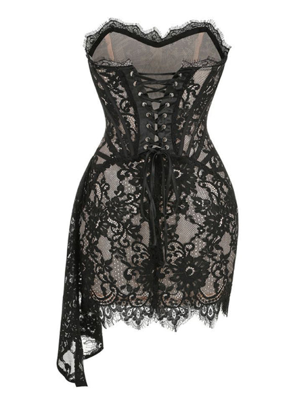 Elegantes Emma -Elegance Spitze Korsett Minikleid für Damen