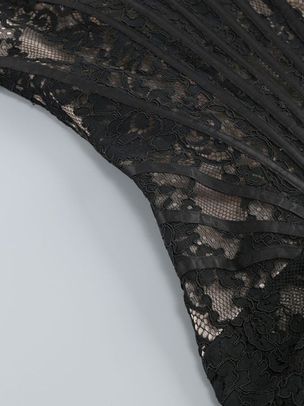 Elegantes Emma -Elegance Spitze Korsett Minikleid für Damen