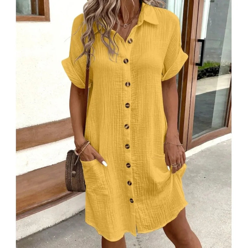 Elegantes Kleid mit Kragen für dich im Sommer