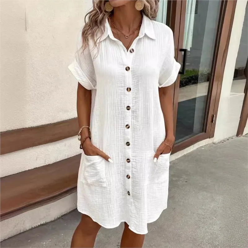 Elegantes Kleid mit Kragen für dich im Sommer