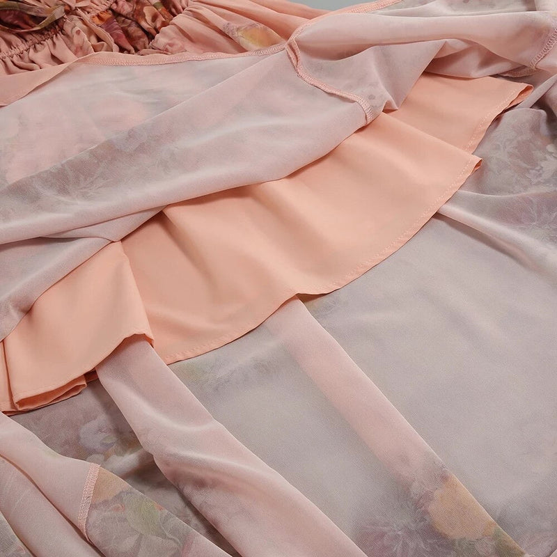 Elegantes Anneliese - Schulterfreies Maxikleid aus Chiffon