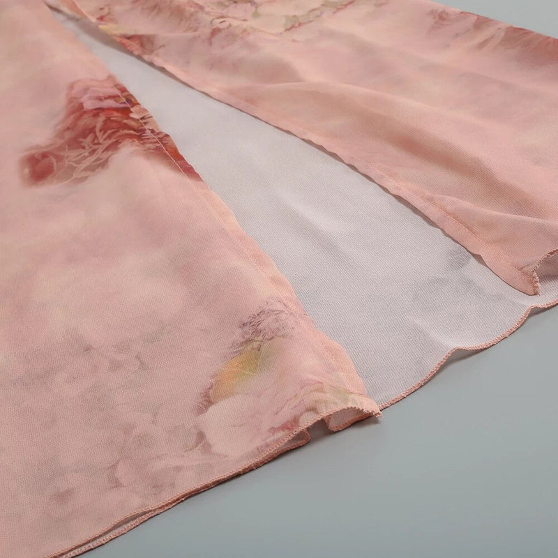 Elegantes Anneliese - Schulterfreies Maxikleid aus Chiffon