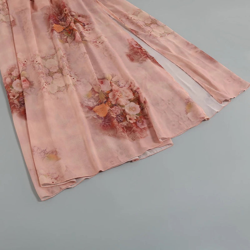 Elegantes Anneliese - Schulterfreies Maxikleid aus Chiffon
