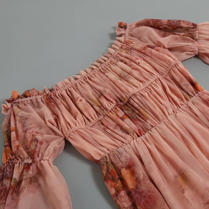 Elegantes Anneliese - Schulterfreies Maxikleid aus Chiffon