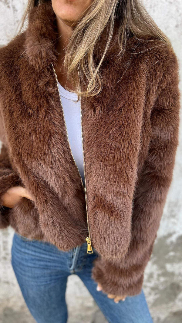 Ingrid Faux-Fur Jacke – Stilvolle Wärme für kalte Tage