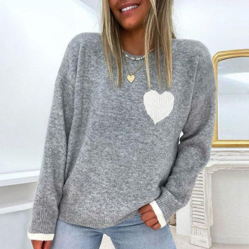 Jaxtyn – Grauer Pullover mit Farbblöcken