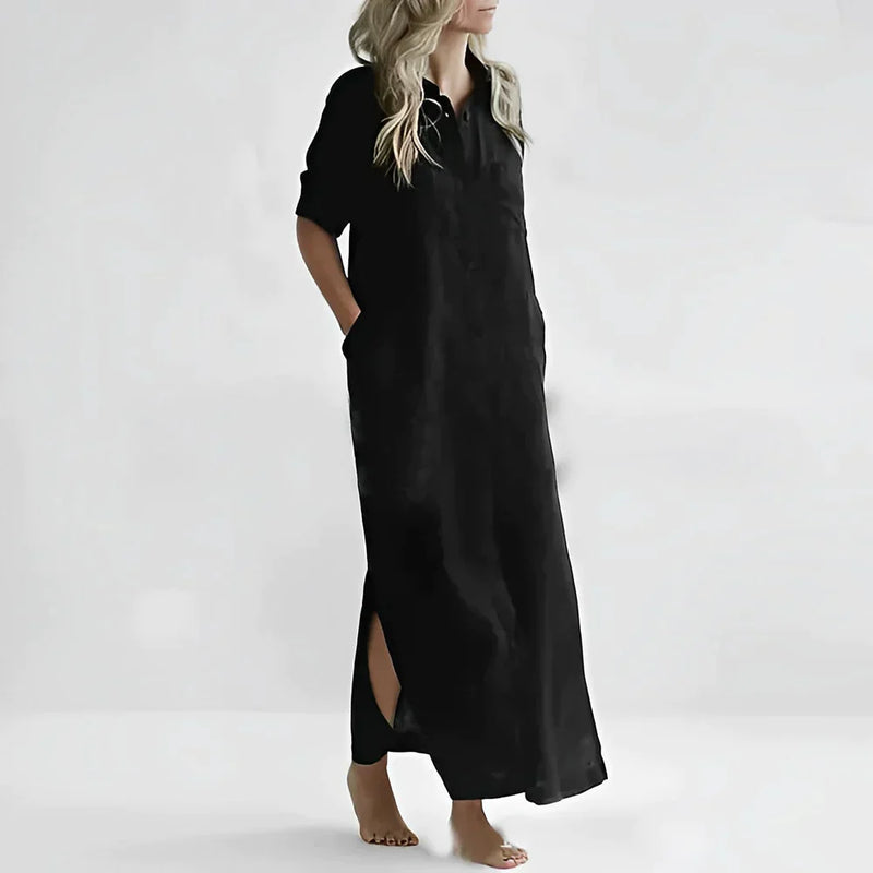 Weiches Kleid mit Seitenschlitz für dich zum Wohlfühlen