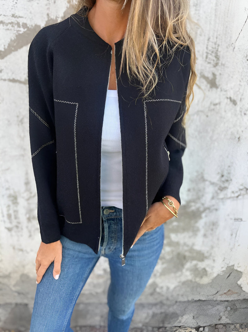 NINA | Damen Zip-Jacke mit Taschen