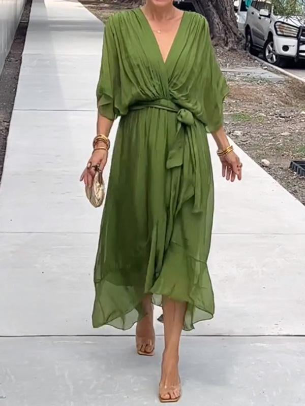 Eleganter Paulina Kaftan mit V-Ausschnitt für Damen
