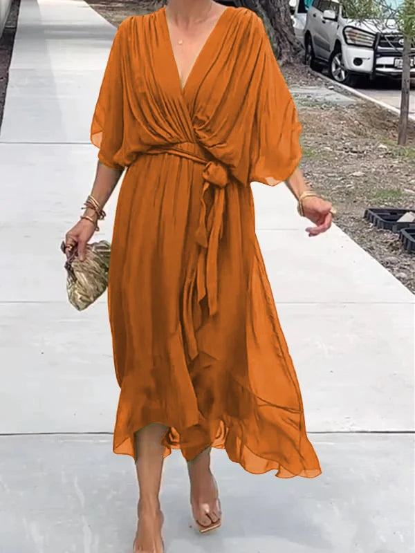 Eleganter Paulina Kaftan mit V-Ausschnitt für Damen