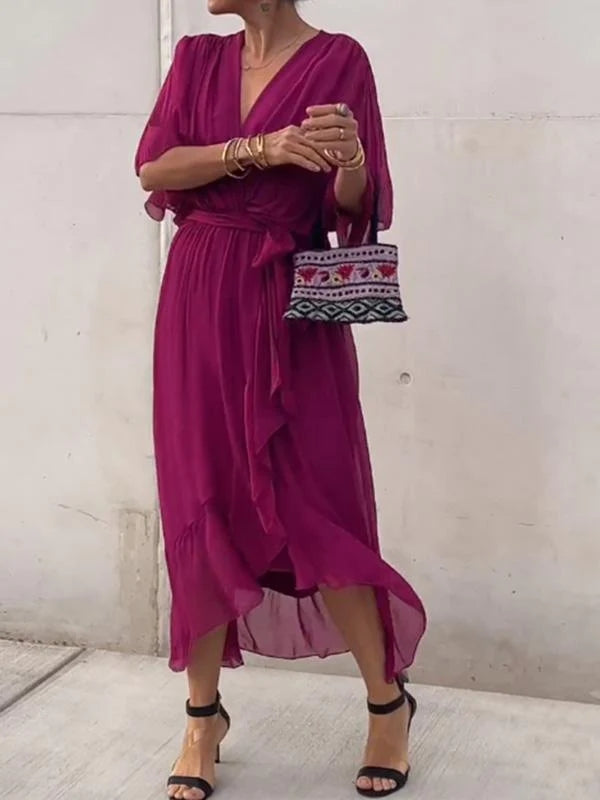 Eleganter Paulina Kaftan mit V-Ausschnitt für Damen
