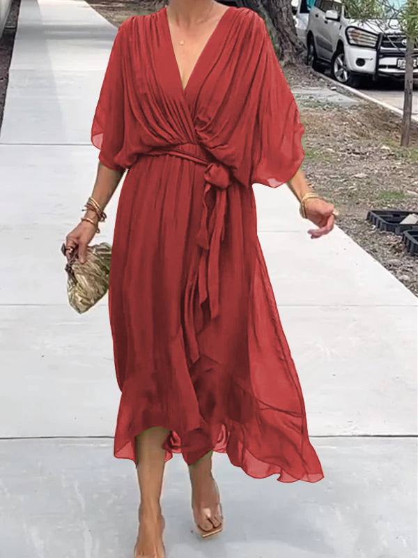 Eleganter Paulina Kaftan mit V-Ausschnitt für Damen