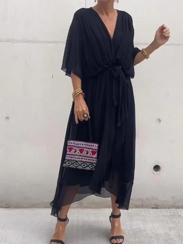 Eleganter Paulina Kaftan mit V-Ausschnitt für Damen