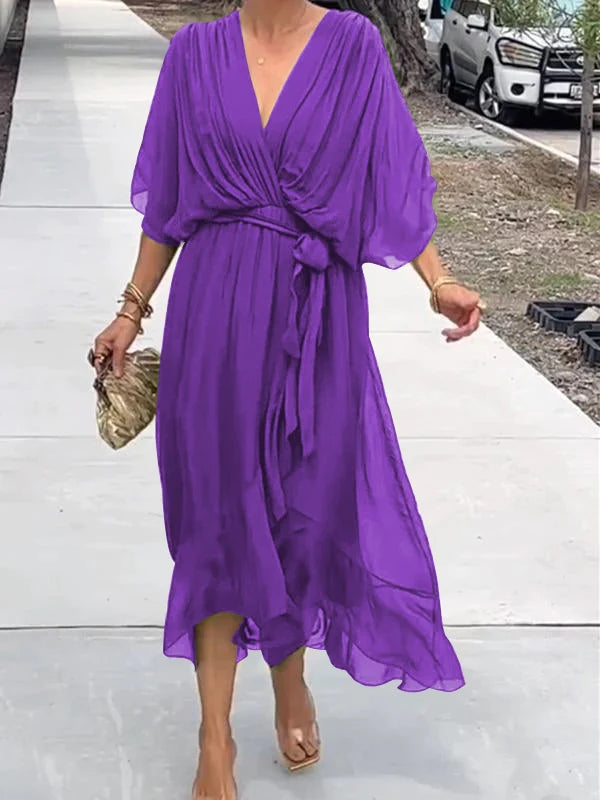 Eleganter Paulina Kaftan mit V-Ausschnitt für Damen