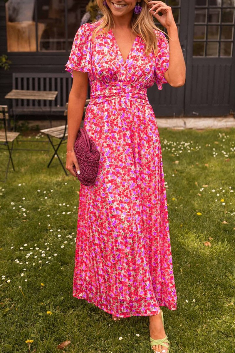Elegantes Margot Damenkleid mit V-Ausschnitt für Auftritte