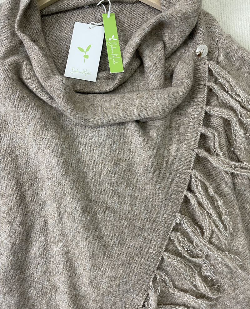 Kaison – Pullover mit Fransen und V-Ausschnitt