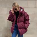 Klassische warme Damen-Winter-Pufferjacke