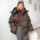 Klassische warme Damen-Winter-Pufferjacke