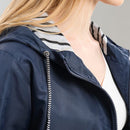 Lange Damen-Regenjacke mit Kapuze