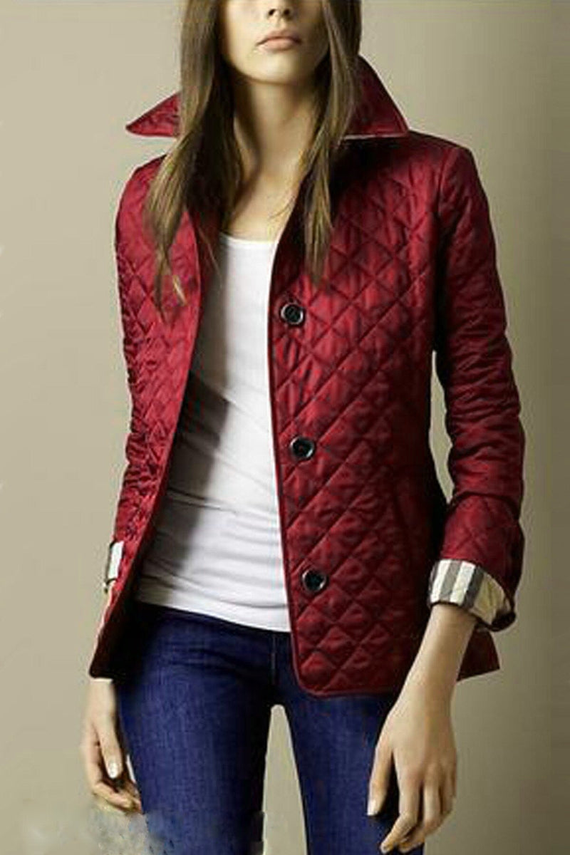 Lässige Damen-Daunenjacke im Puffer-Stil mit Knöpfen