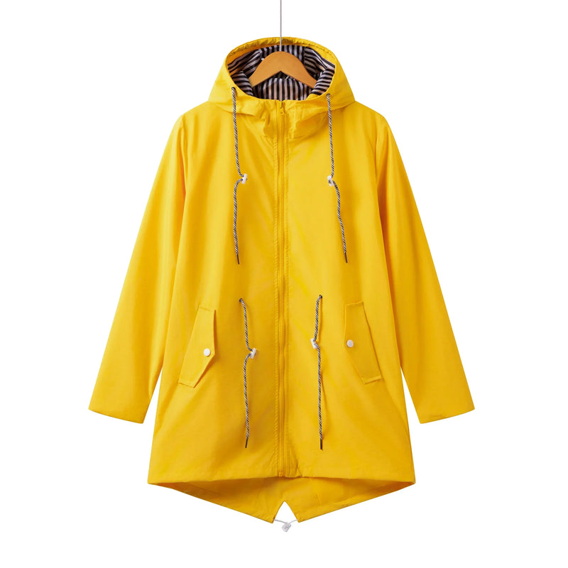 Lässiger Warmer Wasserdichter Trenchcoat Mit Kapuze Coat
