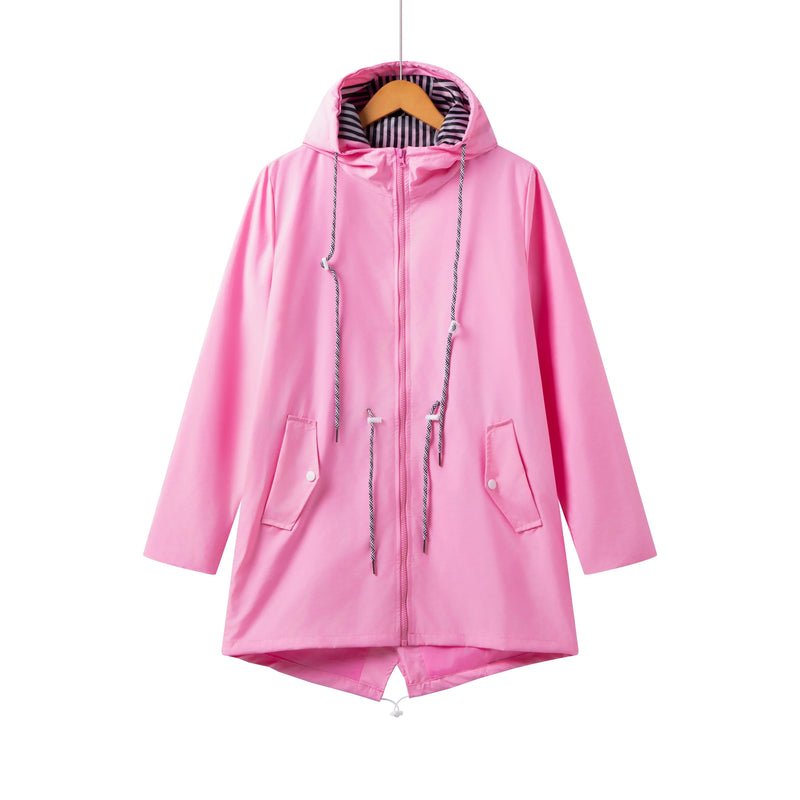 Lässiger Warmer Wasserdichter Trenchcoat Mit Kapuze Coat