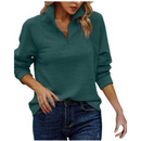 Lena - Graues langärmeliges monochromes Oberteil