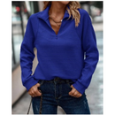 Lena - Graues langärmeliges monochromes Oberteil