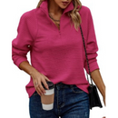 Lena - Graues langärmeliges monochromes Oberteil