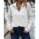 Lena - Graues langärmeliges monochromes Oberteil