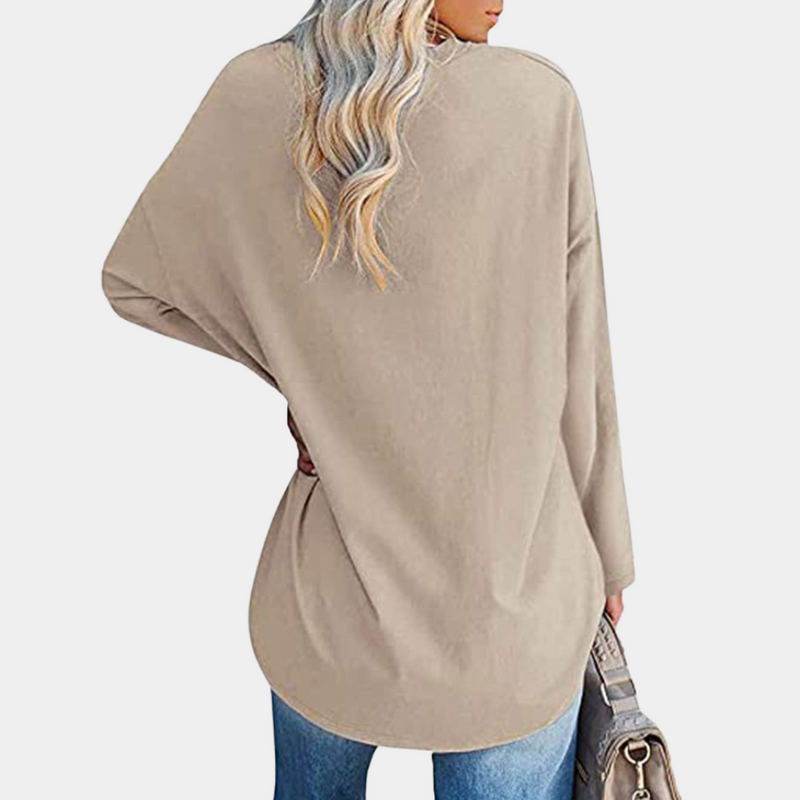 Lässiger Damenpullover mit Rundhalsausschnitt