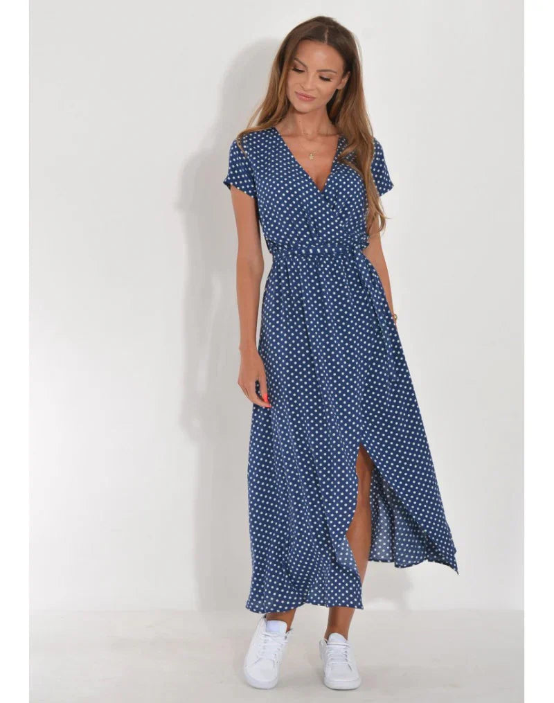 Weiches - Stilvolles V-Ausschnitt-Kleid für jeden Anlass