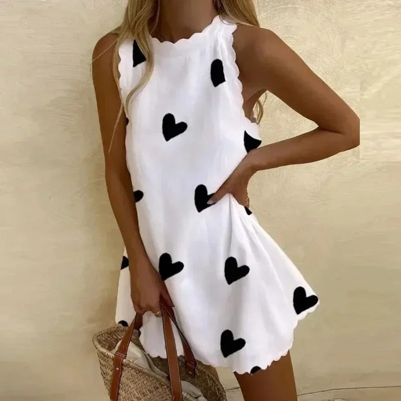 Elegantes Emma -Kurzes Sommerkleid für warme Tage