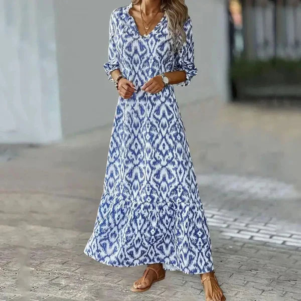 Elegantes Josefine Maxikleid mit halben Ärmeln für Damen