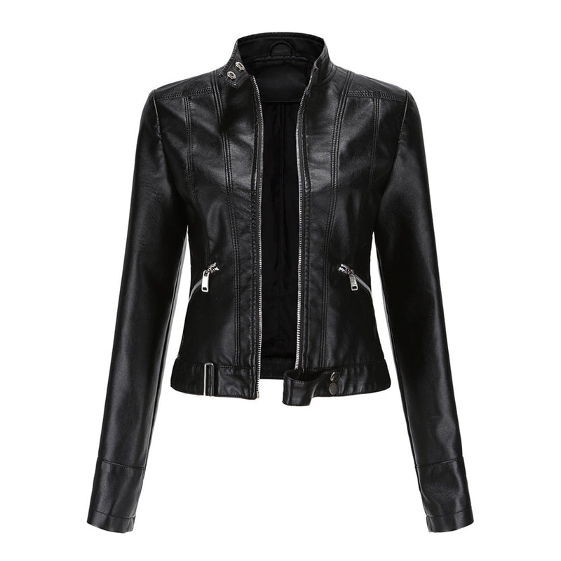 Mia Short Leather Jacket Damen - Stilvoll & Elegant