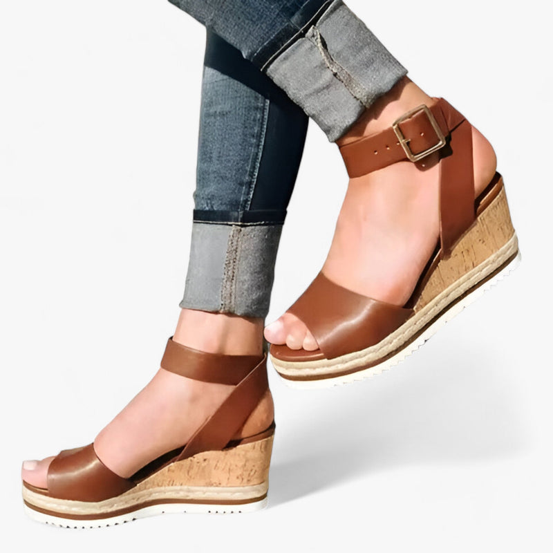 Bequeme und Leichte Vegane Leder-Keilsandalen für dich