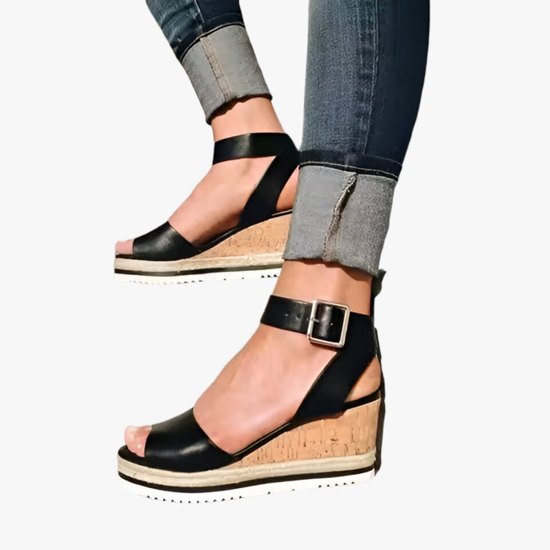 Bequeme und Leichte Vegane Leder-Keilsandalen für dich
