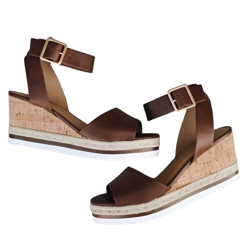 Bequeme und Leichte Vegane Leder-Keilsandalen für dich