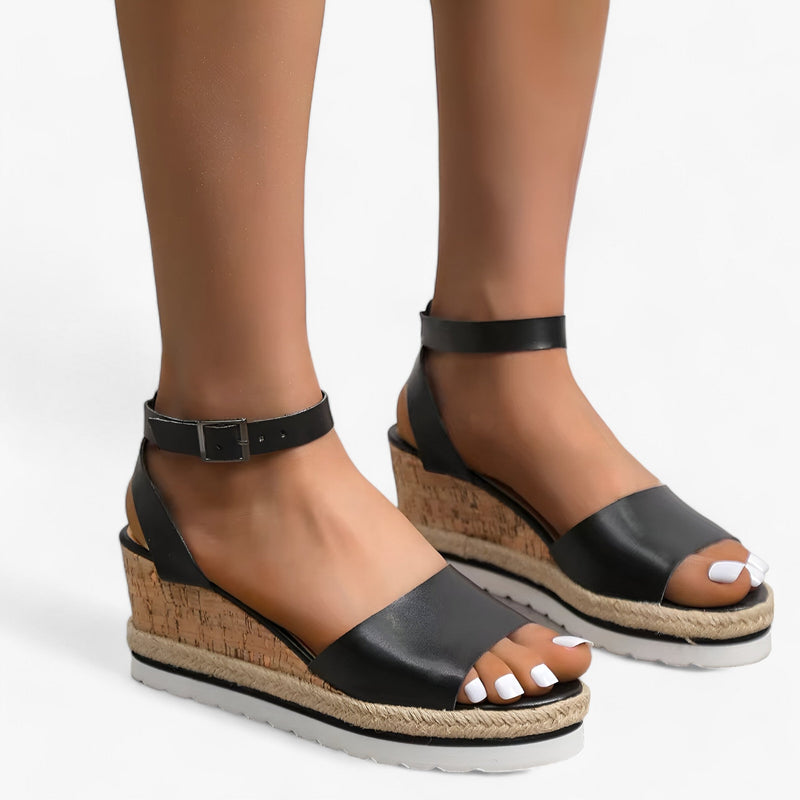 Bequeme und Leichte Vegane Leder-Keilsandalen für dich