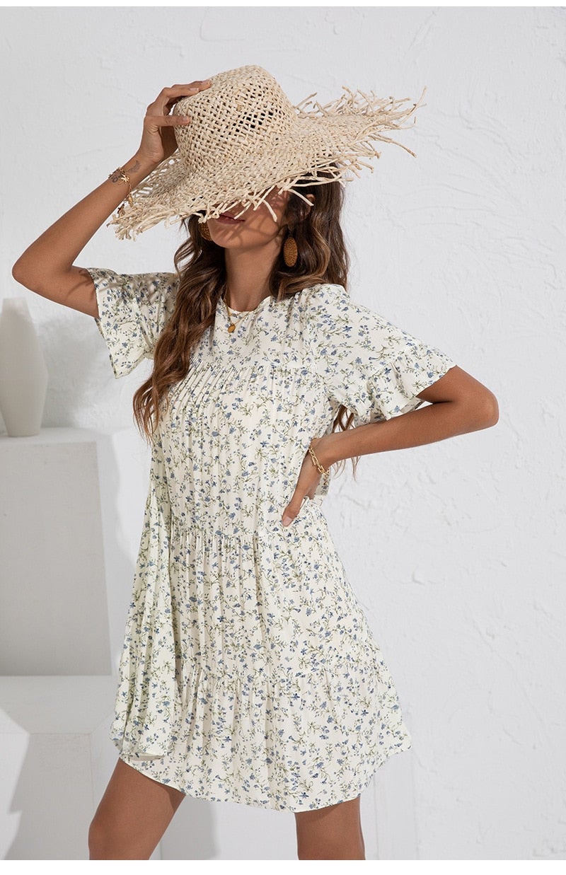 Warmes | Lässiges Blümchenkleid für dich im Sommer