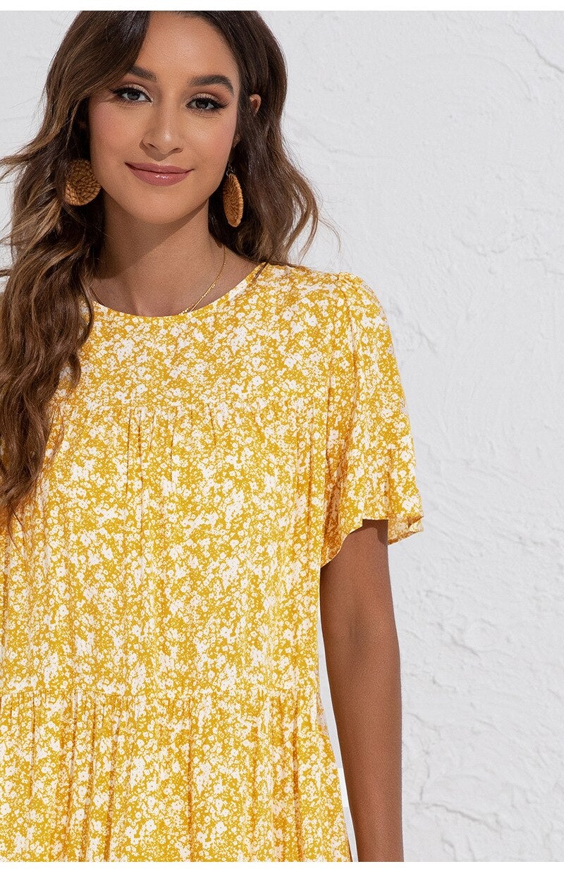 Warmes | Lässiges Blümchenkleid für dich im Sommer