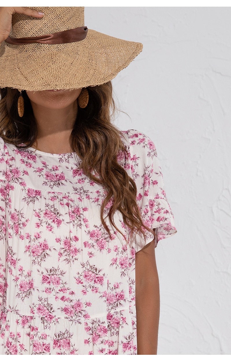 Warmes | Lässiges Blümchenkleid für dich im Sommer