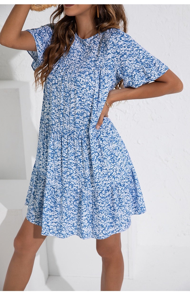 Warmes | Lässiges Blümchenkleid für dich im Sommer