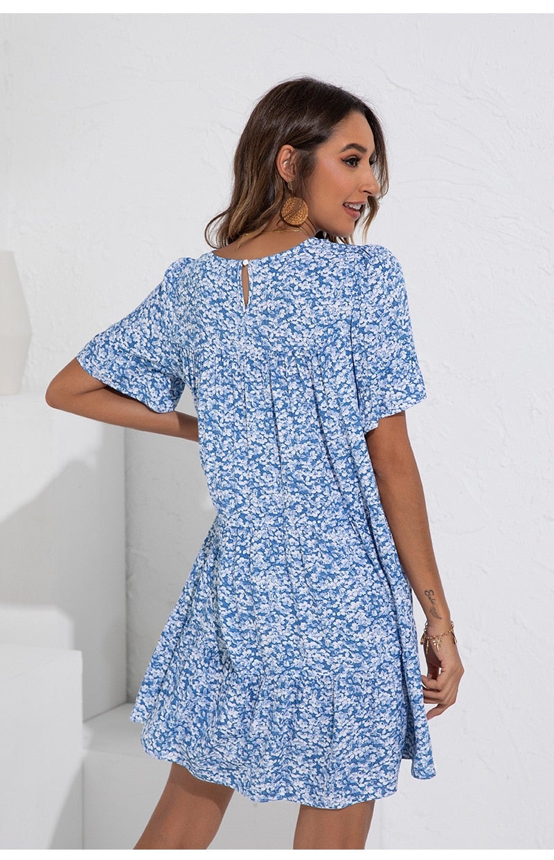 Warmes | Lässiges Blümchenkleid für dich im Sommer