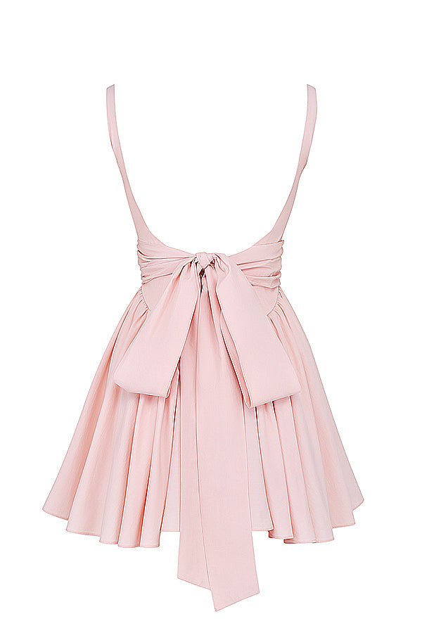 Elegantes Mini-Kleid Mit Schleife Für Feste Anlässe