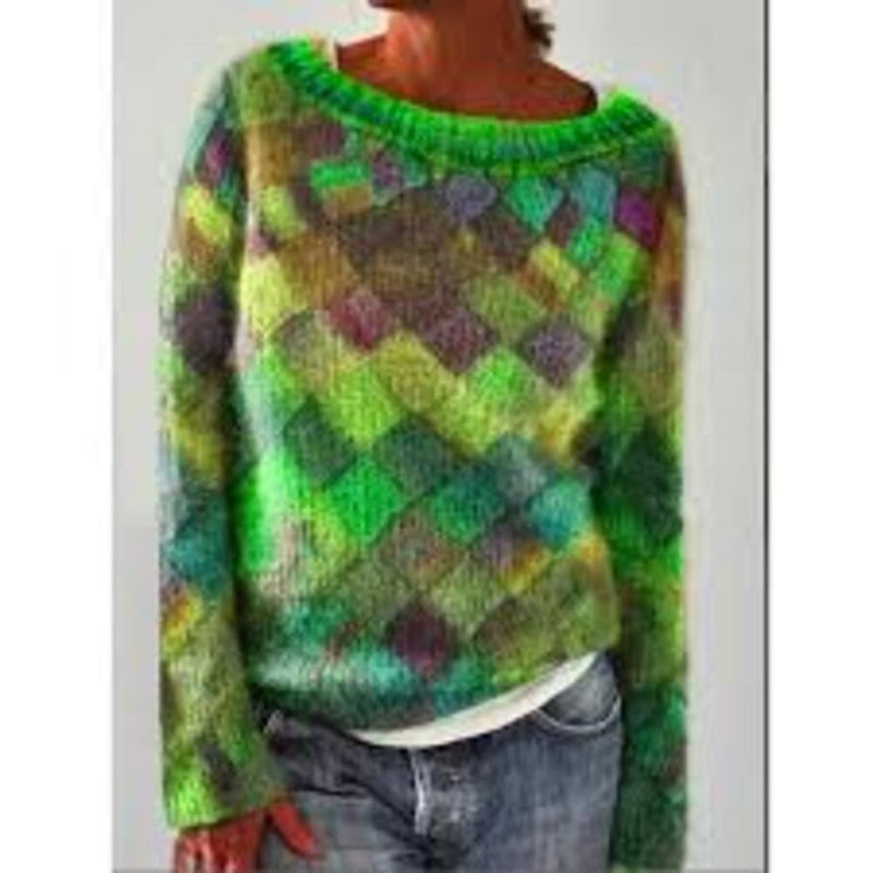 Stylischer Und Bequemer Pullover Mit Diamantmuster
