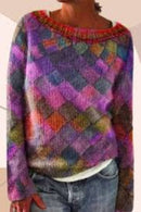 Stylischer Und Bequemer Pullover Mit Diamantmuster